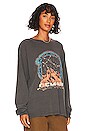view 2 of 4 GEMINI LONGSLEEVE BAND 티셔츠 in Vintage Black