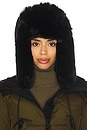 view 1 of 4 Cher Fluffy Aviator Hat in Black