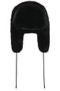 view 2 of 4 Cher Fluffy Aviator Hat in Black