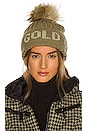 view 1 of 3 Hodd Faux Fur Beanie in Gold
