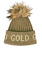 view 3 of 3 Hodd Faux Fur Beanie in Gold