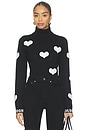 view 1 of 4 Bacio Long Sleeve Knit Sweater in Black & White