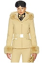 view 1 of 5 Prezioso Faux Border Ski Jacket in Caramello