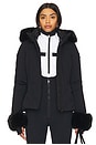 view 2 of 7 Giselle Softshell Down Jacket With Fur Cuffs in Black