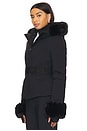 view 4 of 7 Giselle Softshell Down Jacket With Fur Cuffs in Black