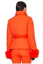 view 5 of 7 Giselle Softshell Down Jacket With Fur Cuffs in Orange