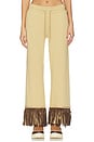 view 1 of 6 Reign Wide Leg Track Pant in Caramello