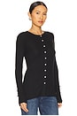 view 2 of 4 Ribbed Cardigan in Black