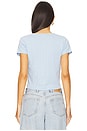 view 3 of 4 Pointelle Short Sleeve Cardigan in Placid