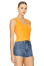 view 2 of 4 Cotton Rib Crop Tank in Citrus