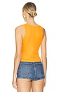 view 3 of 4 Cotton Rib Crop Tank in Citrus