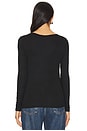 view 3 of 4 T-SHIRT SQUARE NECK LONG SLEEVE in Black