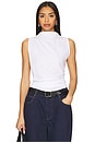 view 1 of 4 Sleeveless Draped Top in White