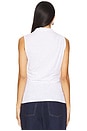 view 3 of 4 Sleeveless Draped Top in White