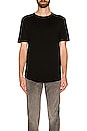 view 3 of 3 Supima Scallop Crew in Black