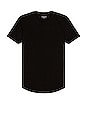 view 1 of 3 Slub Scallop Crew in Black