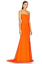 view 2 of 3 Bustier Gown in Vibrant Orange