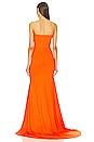 view 3 of 3 Bustier Gown in Vibrant Orange