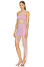 view 3 of 5 Rhinestone Hi-low Dress in Lilac Pink