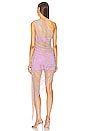 view 4 of 5 Rhinestone Hi-low Dress in Lilac Pink