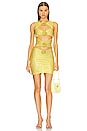 view 1 of 4 Cut Out Mini Dress in Yellow Fluo