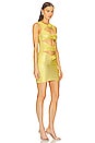 view 2 of 4 Cut Out Mini Dress in Yellow Fluo