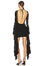 view 3 of 3 Drape Long Sleeve Mini Dress in Black