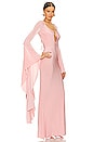 view 2 of 4 Drape Sleeve Maxi Dress in Light Pink