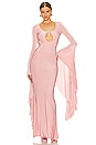 view 4 of 4 Drape Sleeve Maxi Dress in Light Pink