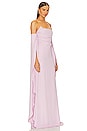 view 2 of 4 Strapless Drape Sleeve Gown in Light Pink