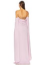 view 3 of 4 Strapless Drape Sleeve Gown in Light Pink