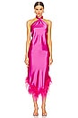 view 1 of 3 Halter Midi Dress in Hot Pink