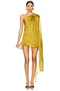 view 1 of 4 Draped Mini Dress in Olive