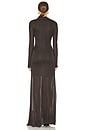 view 3 of 3 Plunging Maxi Dress in Brown
