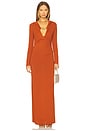 view 1 of 3 Long Sleeve Maxi Dress in Brown