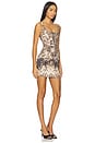 view 2 of 4 Printed Dress in Brown