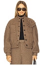 view 1 of 5 Rosette Bomber in Brown