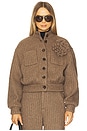 view 2 of 5 Rosette Bomber in Brown