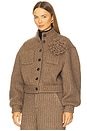 view 3 of 5 Rosette Bomber in Brown