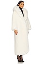 view 2 of 3 Faux Fur Hooded Coat in White
