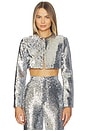 view 1 of 5 Sequin Jacket in Silver