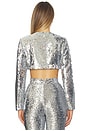 view 3 of 5 Sequin Jacket in Silver