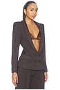 view 2 of 4 Rosette Double-breasted Blazer in Brown