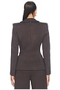 view 4 of 4 Rosette Double-breasted Blazer in Brown