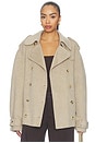 view 2 of 6 Shawl Wrap Short Trench in Beige