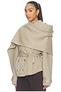 view 5 of 6 Shawl Wrap Short Trench in Beige