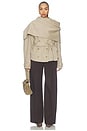 view 7 of 6 Shawl Wrap Short Trench in Beige