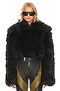 view 2 of 5 Big Collar Faux Fur Coat in Black
