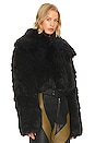 view 3 of 5 Big Collar Faux Fur Coat in Black
