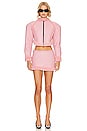 view 4 of 4 Pink Leather Bomber Jacket in Light Pink